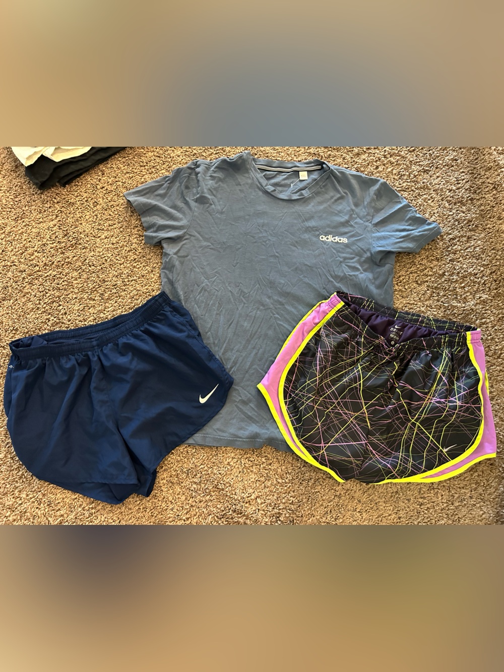Women’s large Nike adidas lot shorts shirt athletic